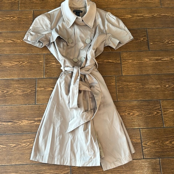 INC Button Tan Dress - Picture 1 of 8